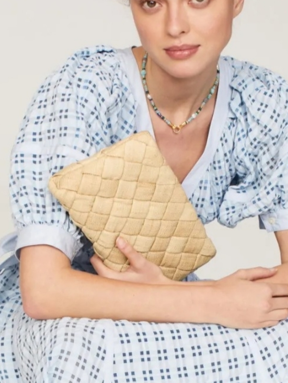 Loeffer Randal Aviva Woven Quilted Clutch
